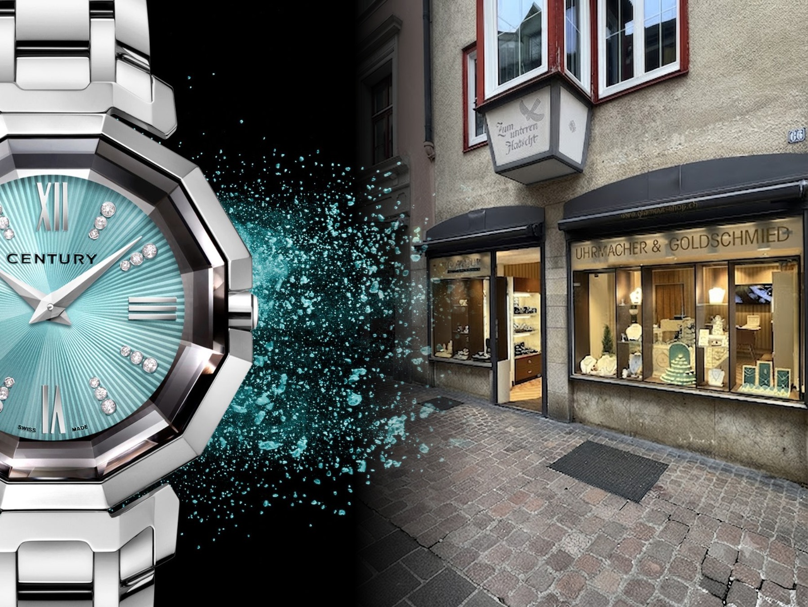 Glamour boutique storefront on the Vordergasse, Schaffhausen - home to Century at Glamour Schaffhausen